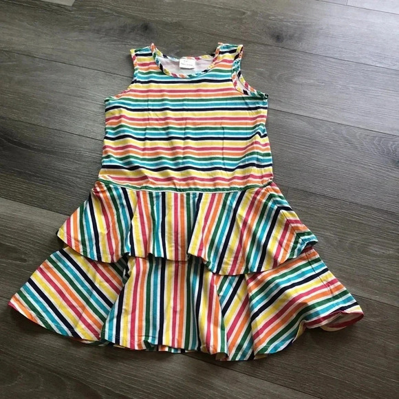 Hanna Andersson Rainbow Tiered Tank Dress Girls Size 12 - Picture 2 of 9